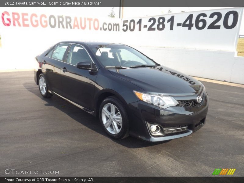 Cosmic Gray Mica / Black/Ash 2012 Toyota Camry SE