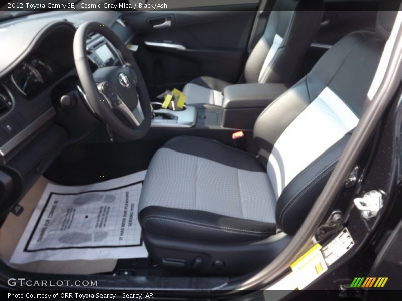 Cosmic Gray Mica / Black/Ash 2012 Toyota Camry SE