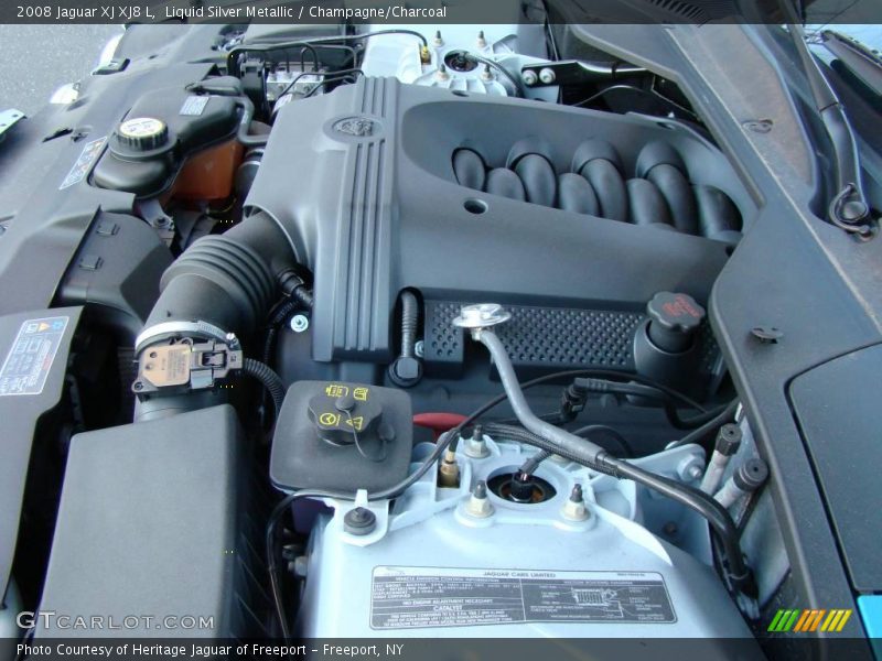 Liquid Silver Metallic / Champagne/Charcoal 2008 Jaguar XJ XJ8 L