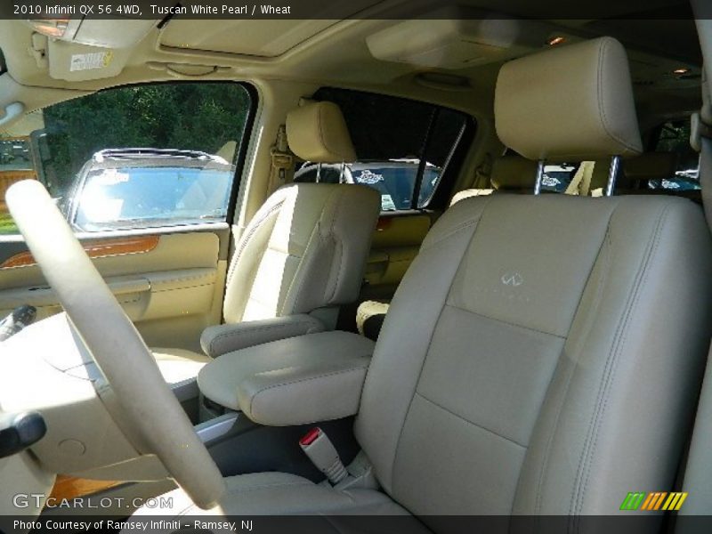 Tuscan White Pearl / Wheat 2010 Infiniti QX 56 4WD