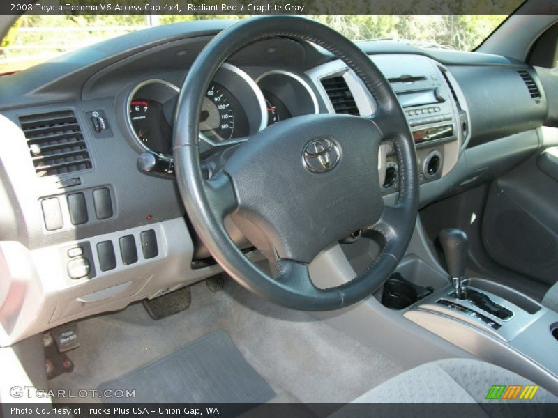 Radiant Red / Graphite Gray 2008 Toyota Tacoma V6 Access Cab 4x4