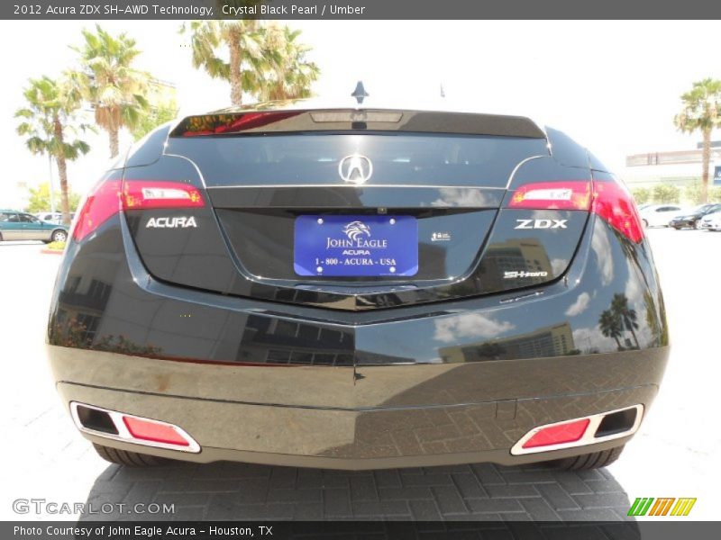 Crystal Black Pearl / Umber 2012 Acura ZDX SH-AWD Technology