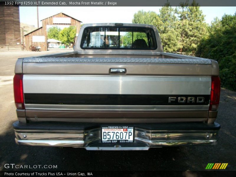 Mocha Frost Metallic / Beige 1992 Ford F250 XLT Extended Cab