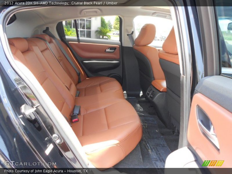 Rear Seat of 2012 ZDX SH-AWD Technology