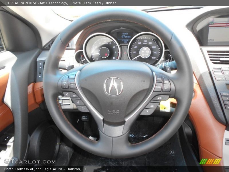  2012 ZDX SH-AWD Technology Steering Wheel