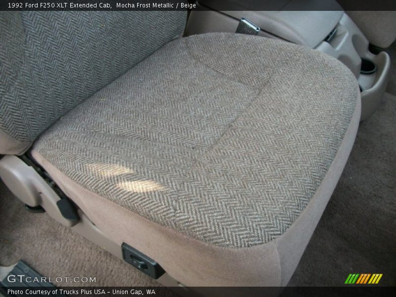 Mocha Frost Metallic / Beige 1992 Ford F250 XLT Extended Cab