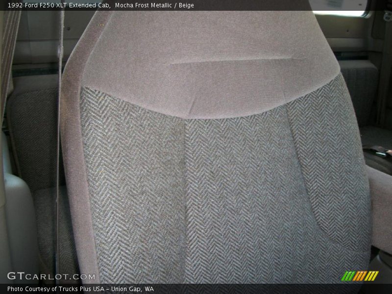 Mocha Frost Metallic / Beige 1992 Ford F250 XLT Extended Cab