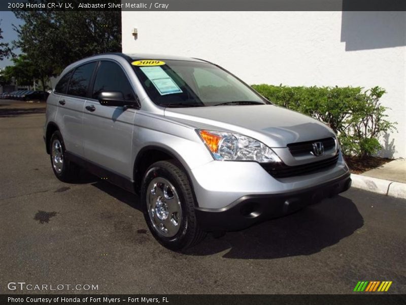 Alabaster Silver Metallic / Gray 2009 Honda CR-V LX