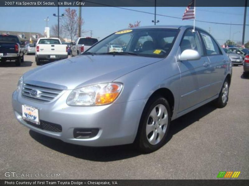 Ice Blue / Gray 2007 Kia Spectra EX Sedan