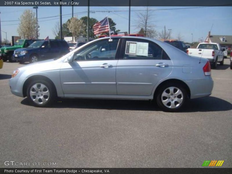 Ice Blue / Gray 2007 Kia Spectra EX Sedan