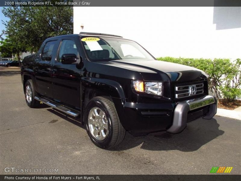 Formal Black / Gray 2008 Honda Ridgeline RTL
