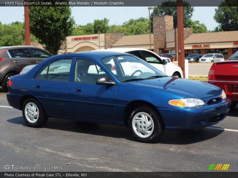 Atlantic Blue Metallic / Medium Graphite 1999 Ford Escort LX Sedan