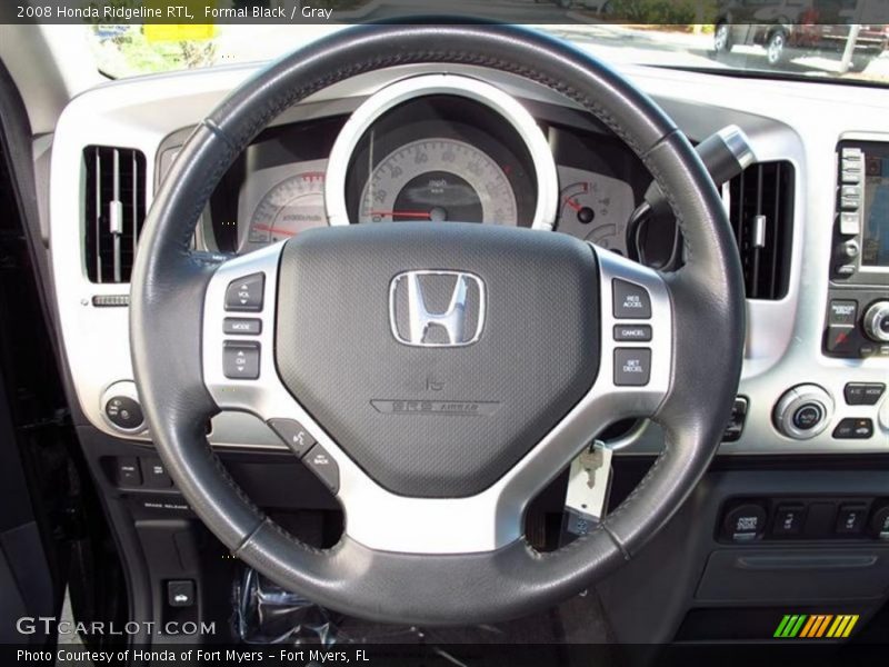 Formal Black / Gray 2008 Honda Ridgeline RTL