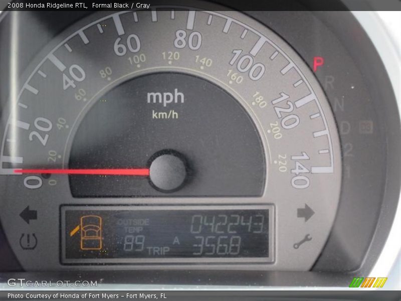 Formal Black / Gray 2008 Honda Ridgeline RTL