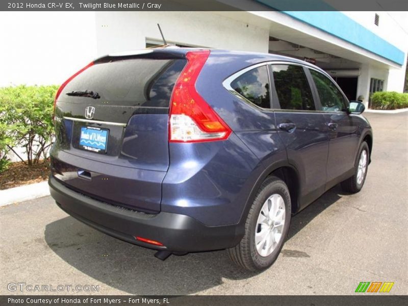 Twilight Blue Metallic / Gray 2012 Honda CR-V EX
