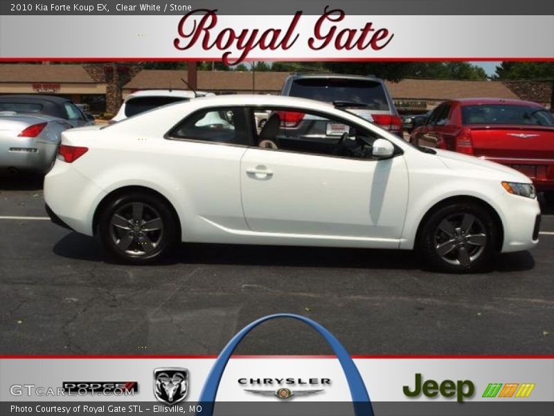 Clear White / Stone 2010 Kia Forte Koup EX