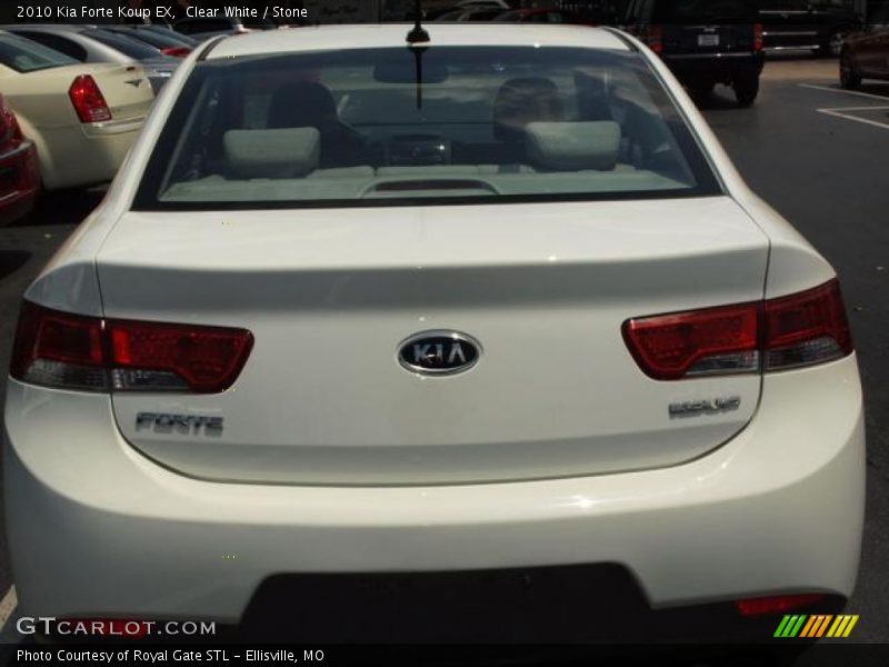 Clear White / Stone 2010 Kia Forte Koup EX
