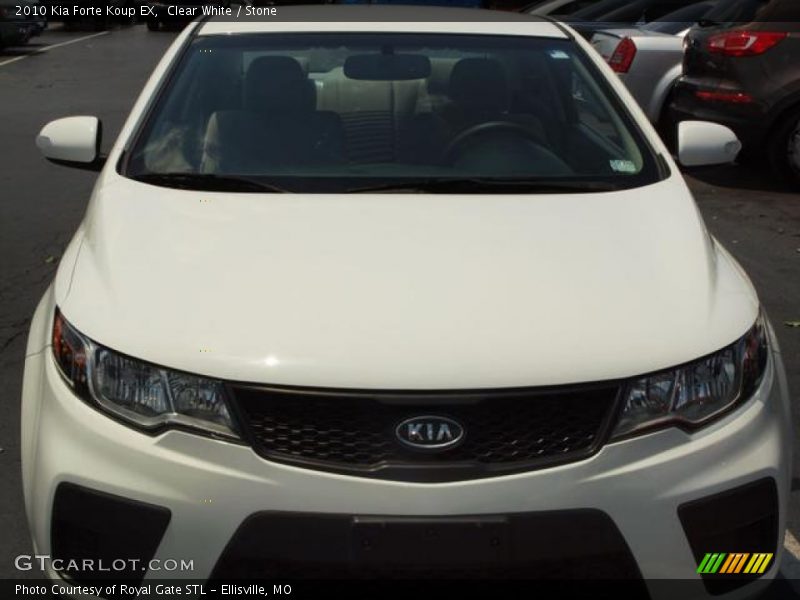 Clear White / Stone 2010 Kia Forte Koup EX