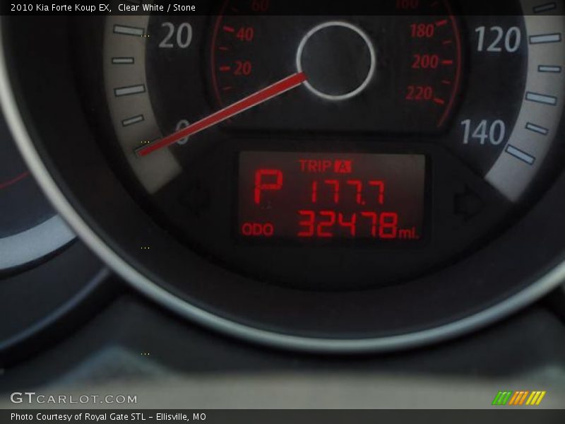 Clear White / Stone 2010 Kia Forte Koup EX
