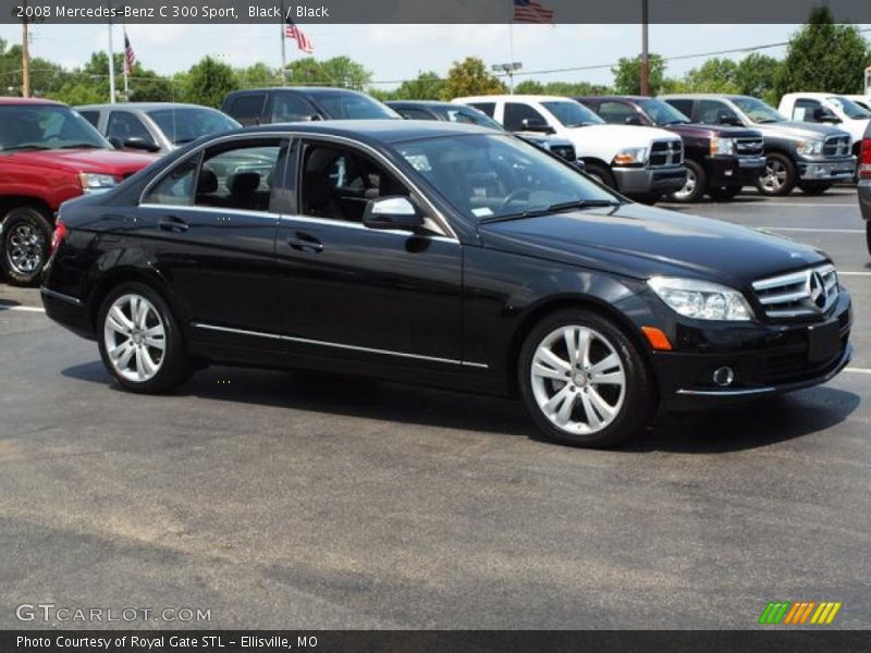 Black / Black 2008 Mercedes-Benz C 300 Sport