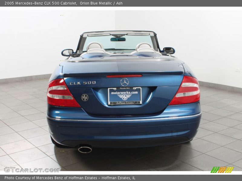 Orion Blue Metallic / Ash 2005 Mercedes-Benz CLK 500 Cabriolet