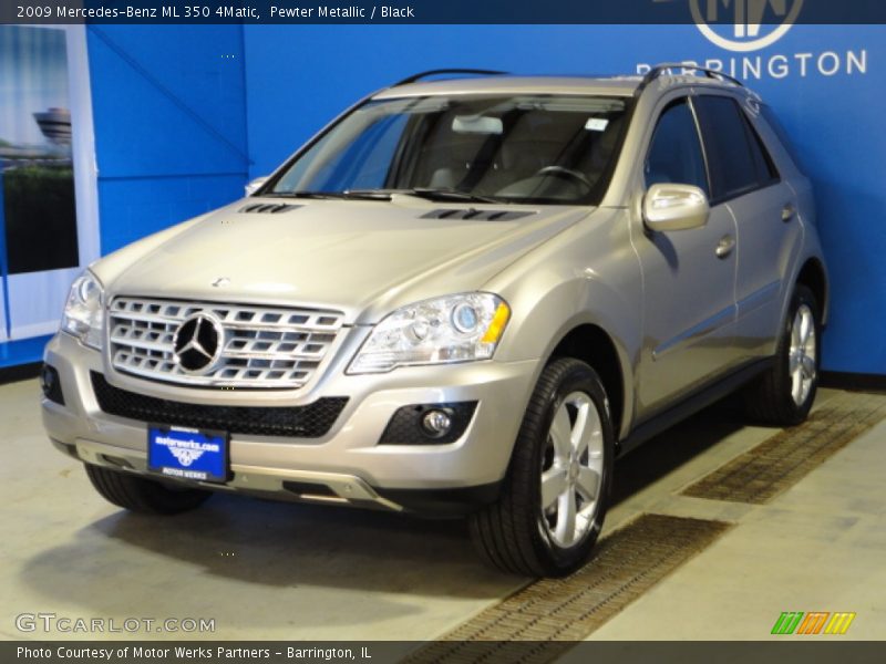 Pewter Metallic / Black 2009 Mercedes-Benz ML 350 4Matic