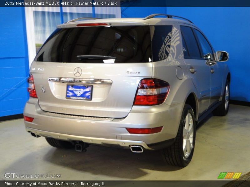 Pewter Metallic / Black 2009 Mercedes-Benz ML 350 4Matic