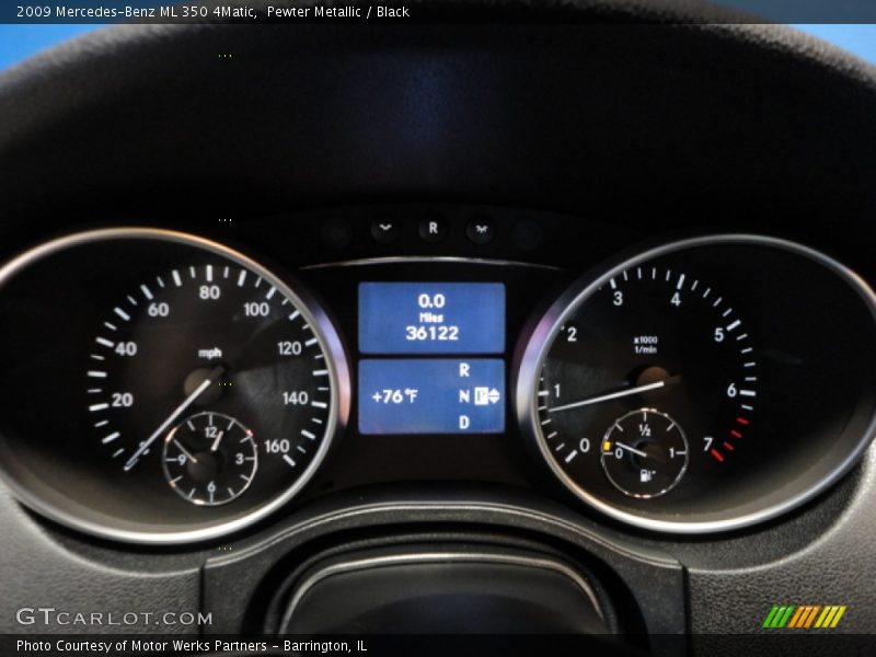 Pewter Metallic / Black 2009 Mercedes-Benz ML 350 4Matic