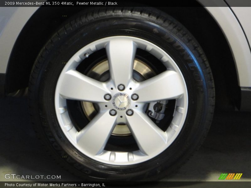 Pewter Metallic / Black 2009 Mercedes-Benz ML 350 4Matic