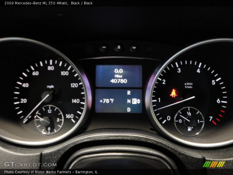 Black / Black 2009 Mercedes-Benz ML 350 4Matic