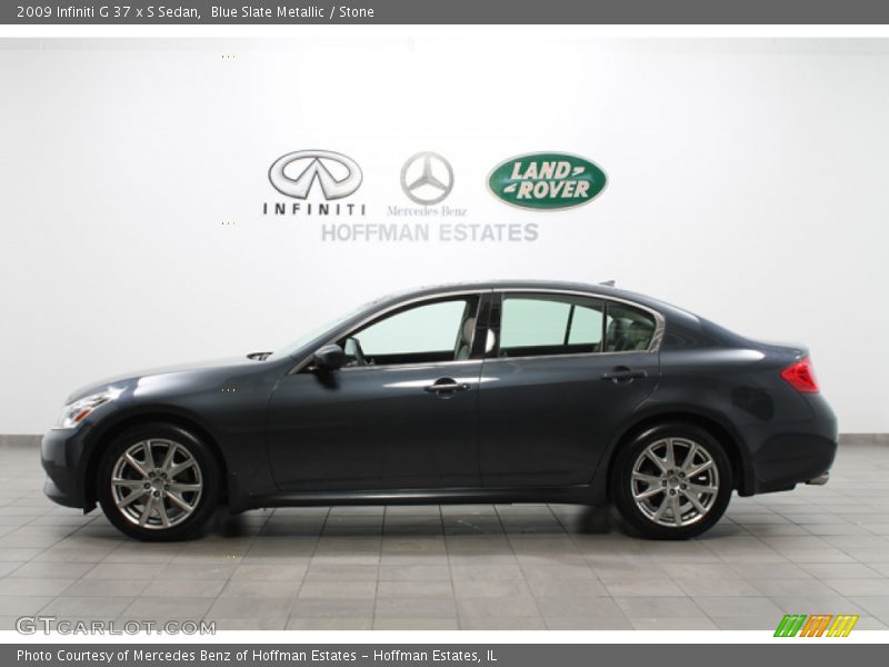 Blue Slate Metallic / Stone 2009 Infiniti G 37 x S Sedan