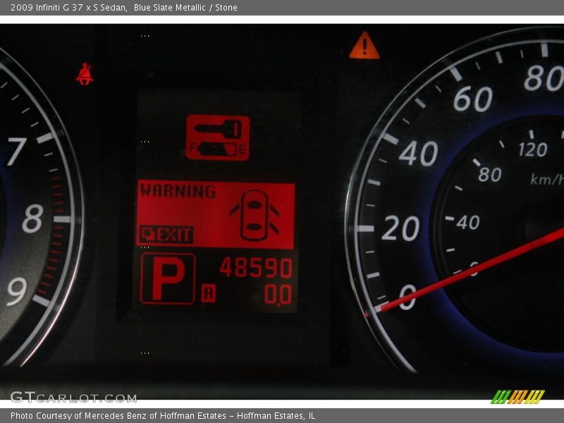 Blue Slate Metallic / Stone 2009 Infiniti G 37 x S Sedan