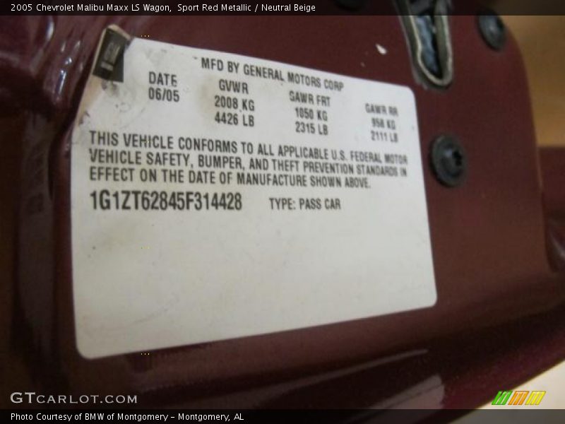 Sport Red Metallic / Neutral Beige 2005 Chevrolet Malibu Maxx LS Wagon