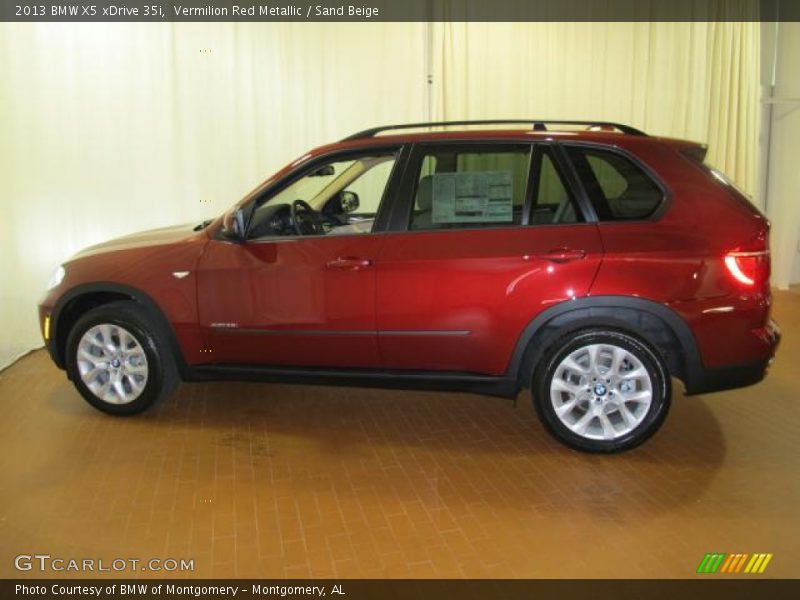Vermilion Red Metallic / Sand Beige 2013 BMW X5 xDrive 35i