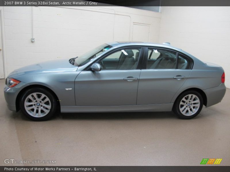 Arctic Metallic / Grey 2007 BMW 3 Series 328xi Sedan