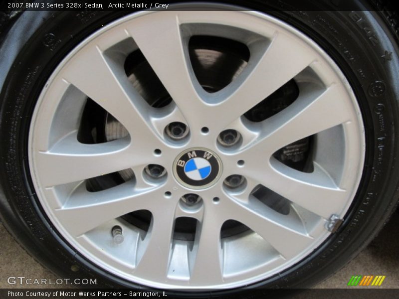 Arctic Metallic / Grey 2007 BMW 3 Series 328xi Sedan