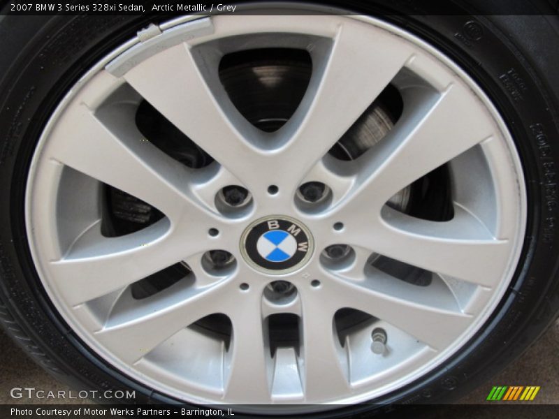 Arctic Metallic / Grey 2007 BMW 3 Series 328xi Sedan