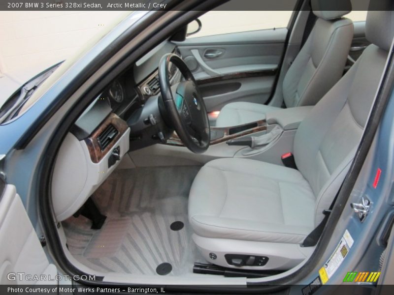 Arctic Metallic / Grey 2007 BMW 3 Series 328xi Sedan
