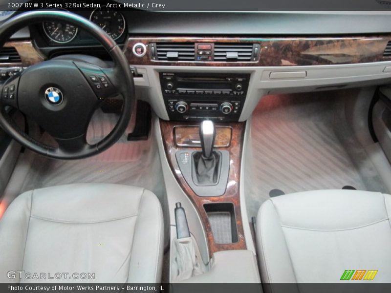 Arctic Metallic / Grey 2007 BMW 3 Series 328xi Sedan