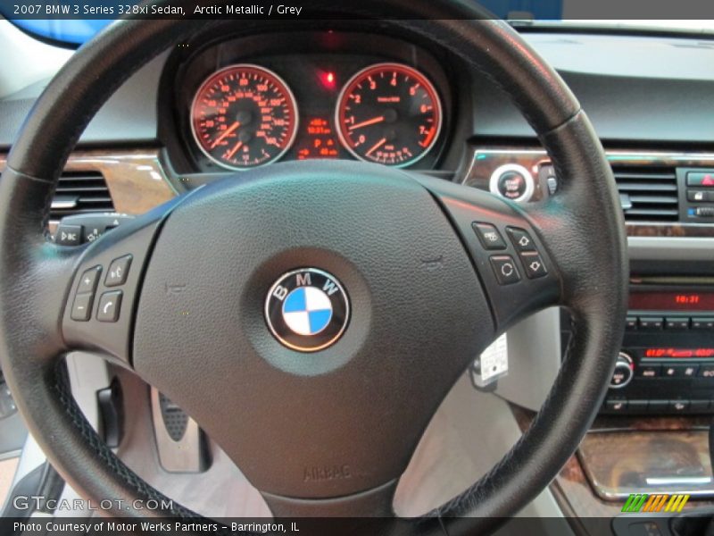 Arctic Metallic / Grey 2007 BMW 3 Series 328xi Sedan
