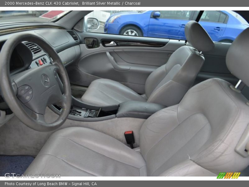 Brilliant Silver Metallic / Charcoal 2000 Mercedes-Benz CLK 430 Cabriolet
