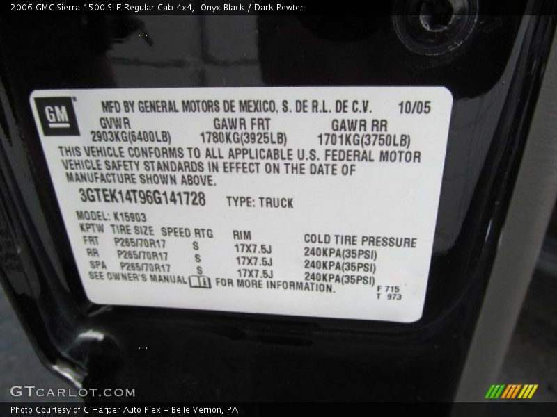 Onyx Black / Dark Pewter 2006 GMC Sierra 1500 SLE Regular Cab 4x4