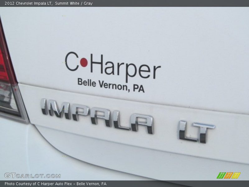 Summit White / Gray 2012 Chevrolet Impala LT