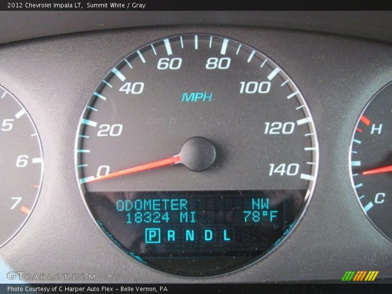 Summit White / Gray 2012 Chevrolet Impala LT
