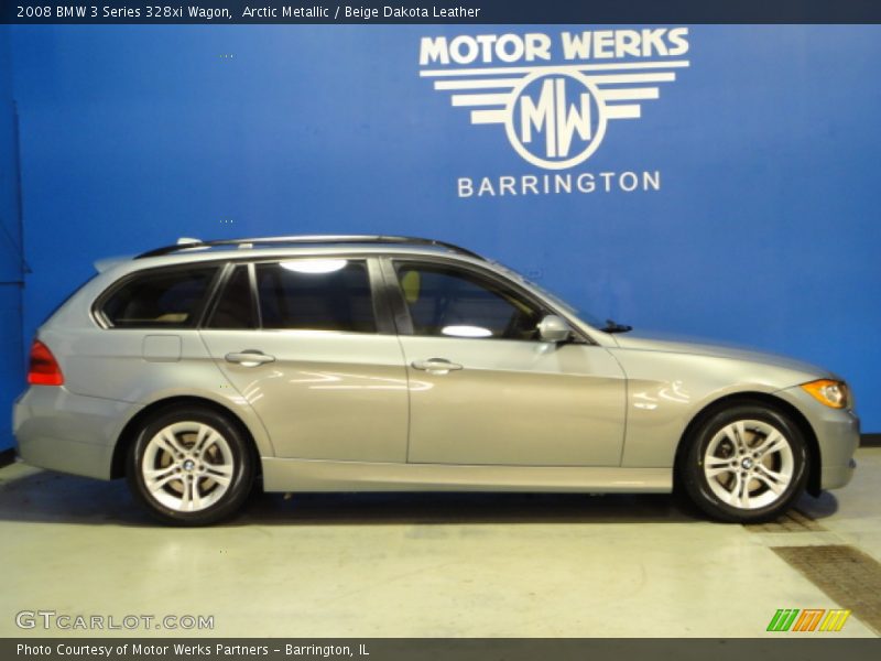 Arctic Metallic / Beige Dakota Leather 2008 BMW 3 Series 328xi Wagon