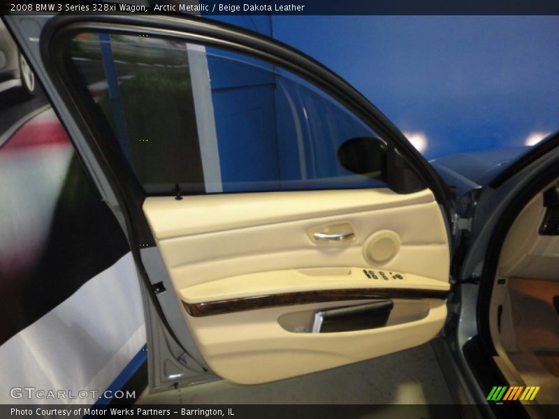 Arctic Metallic / Beige Dakota Leather 2008 BMW 3 Series 328xi Wagon