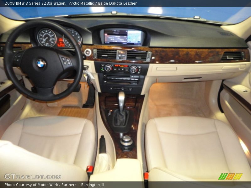 Arctic Metallic / Beige Dakota Leather 2008 BMW 3 Series 328xi Wagon