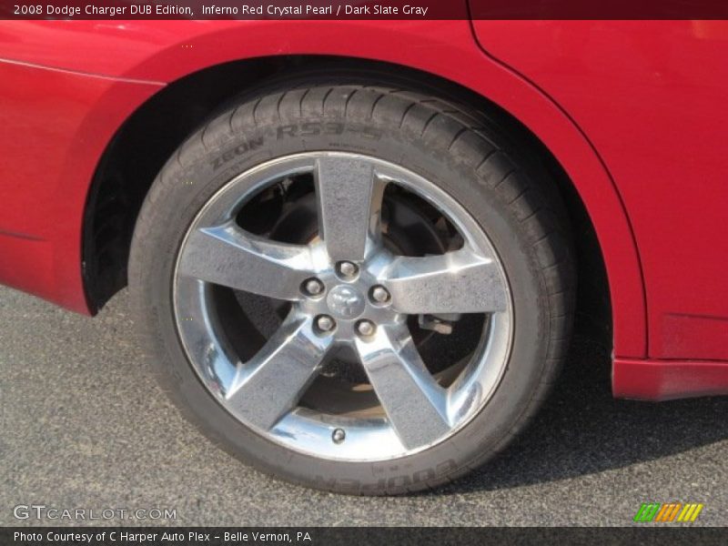 Inferno Red Crystal Pearl / Dark Slate Gray 2008 Dodge Charger DUB Edition