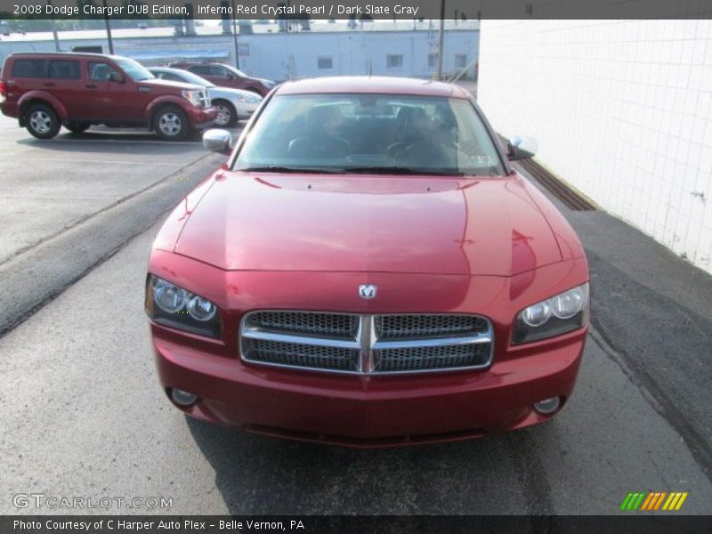 Inferno Red Crystal Pearl / Dark Slate Gray 2008 Dodge Charger DUB Edition
