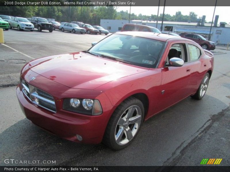 Inferno Red Crystal Pearl / Dark Slate Gray 2008 Dodge Charger DUB Edition